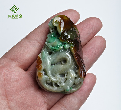 【翔發(fā)珠寶 緬甸玉器 廠家直銷 五彩紅福天降 龍掛件 正品帶證書】價格,廠家,圖片,玉石工藝品,北海市翔發(fā)珠寶-